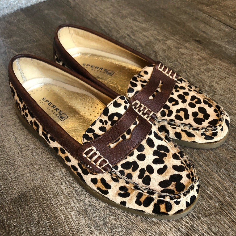 Sperry Leopard Boat Shoes